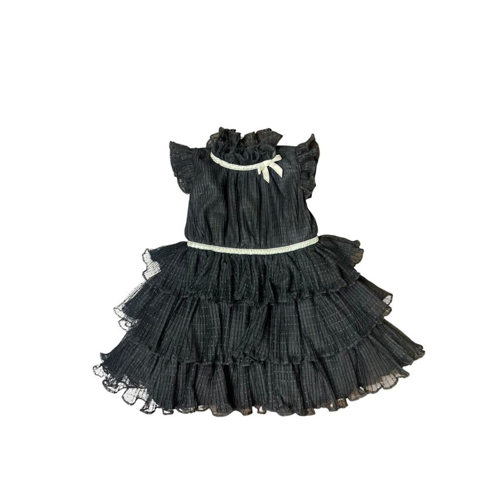 Janie and Jack Black Ruffle Dress